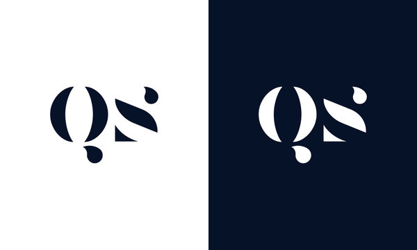 Abstract letter QS logo. This logo icon incorporate with abstract shape in the creative way.
