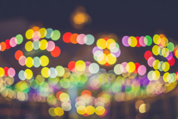 blur of light at carnival festival night market