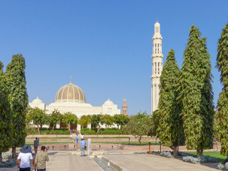 Obraz premium Sultan Qaboos Grand Mosque in Muscat (مسقط, Maskat) Sultanate of Oman