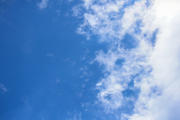 Naklejka na ściany i meble White cloudy with blue sky background, blue sky with cloud, blue sky background, sky clouds background