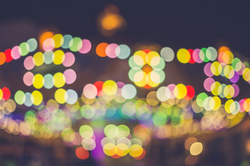 Fototapeta premium blur of light at carnival festival night market