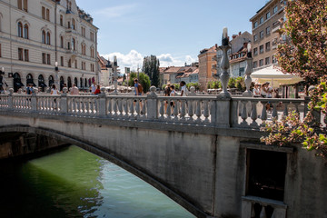 Bridge over the Ljubljanica River in Ljubljana
