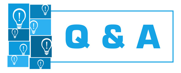 Q And A - Questions And Answers Blue Bulbs Grid Left Box Horizontal 