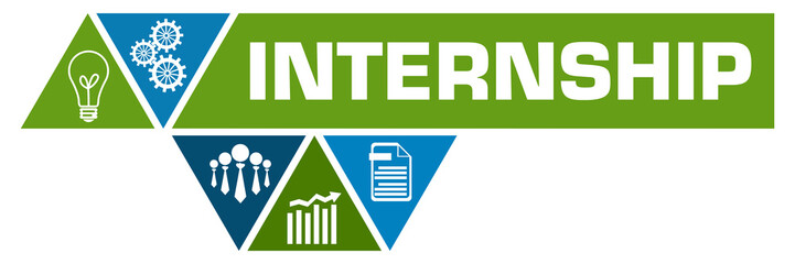 Internship Green Blue Triangle Polygon Horizontal 