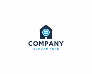 Home searching logo design template