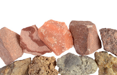 Different kinds of sedimentary rocks