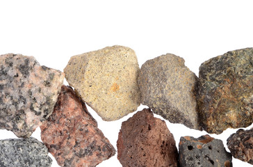 Different kinds of igneous rocks
