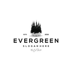 Evergreen Pines Tree Vintage Logo