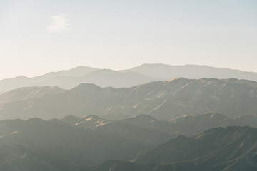 View of the Santa Ynez Mountains from Camino Cielo, in Los Padres National Forest, near Santa Barbara, California