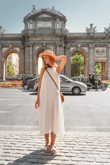  tourist woman visiting Europe in holidays