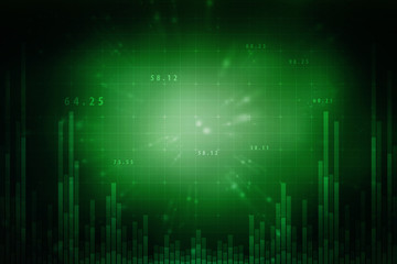 2d rendering Stock market online business concept. business Graph 