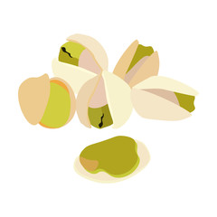Pistachios nuts illustration