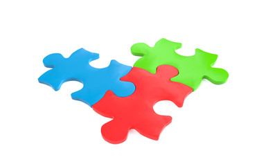 3D render of a puzzle in a white background