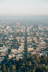 Fototapeta premium Evening view from Griffith Observatory, in Los Angeles, California