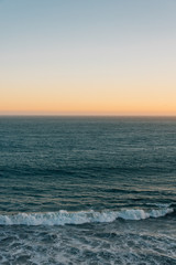 Waves in the Pacific Ocean, at El Matador State Beach, in Malibu, California