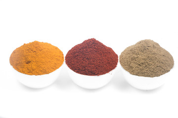 Image of spices isolated close up.