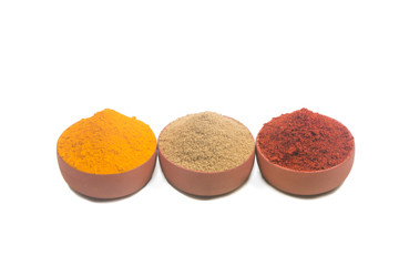 Image of spices isolated close up.