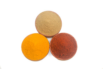 Image of spices isolated close up.
