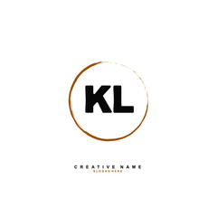 K L KL Initial logo template vector. Letter logo concept with background template.