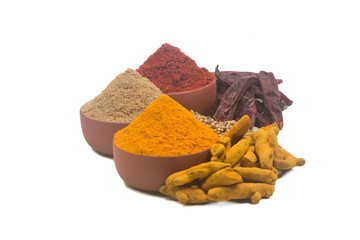 Image of spices isolated close up.