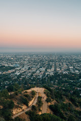Fototapeta na wymiar Sunset view from Griffith Observatory, in Los Angeles, California