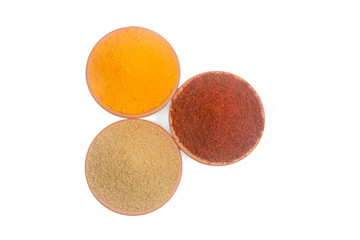Image of spices isolated close up.