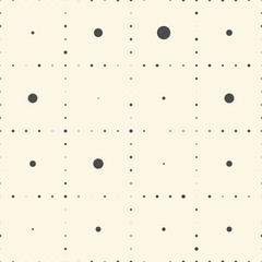 Seamless Chaotic Circle Background. Vector Fashion Pattern