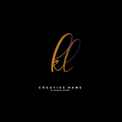 K L KL Initial logo template vector. Letter logo concept with background template.