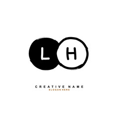 L H LH Initial logo template vector. Letter logo concept with background template.