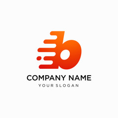 fast technology letter B logo design. speed design concept. Progress abstract creative sign. -vector
