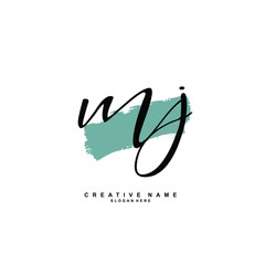 M J MJ Initial logo template vector. Letter logo concept with background template.