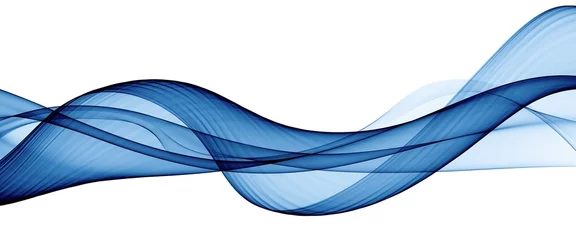 Stickers pour porte Vague abstraite Conception de vagues abstraites de couleur bleu clair