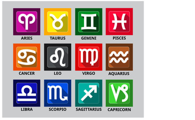 set of zodiac horoscope collection. easy to modify