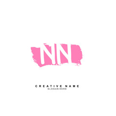 N NN Initial logo template vector. Letter logo concept with background template.
