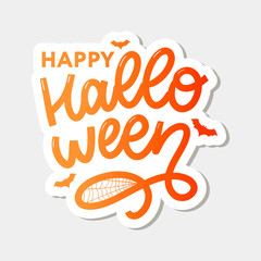 Happy Halloween Text Banner, Vector lettering calligraphy