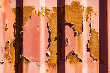 Close up of rusty container