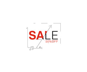 Sale text made of  vector design element