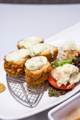 Fried Salmon with cream sauce (Japanese food).