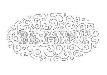 Be mine hand lettering