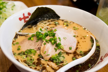 Ramen, Japanese style noodle , selective focus