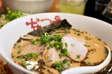 Ramen, Japanese style noodle , selective focus