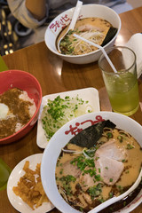 Ramen, Japanese style noodle , selective focus