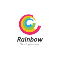 Rainbow ilustration logo vector