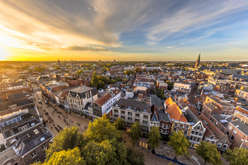 Skyline of historic Groningen city