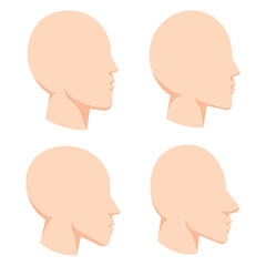 Human head vector design illustration isolated on white background