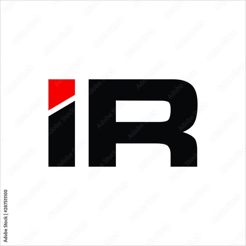 Wall mural letter i and r logo. symbol. icon vector eps 10.
