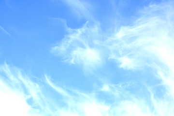 Fototapeta na wymiar autumn blue sky with clouds