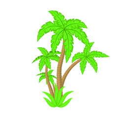 Palm tree vector design illustration isolated on white background