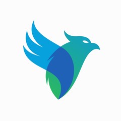 Bird logo with transparent color