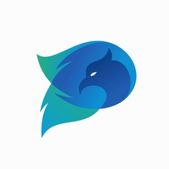 Bird logo with transparent color